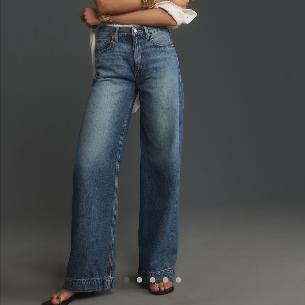 Erica Devon Mid Rise Wide Leg Jeans, size 27